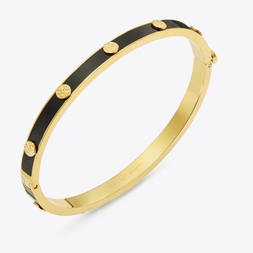 Tory Burch MILLER STUD ENAMEL 5MM HINGE BRACELET New with tags